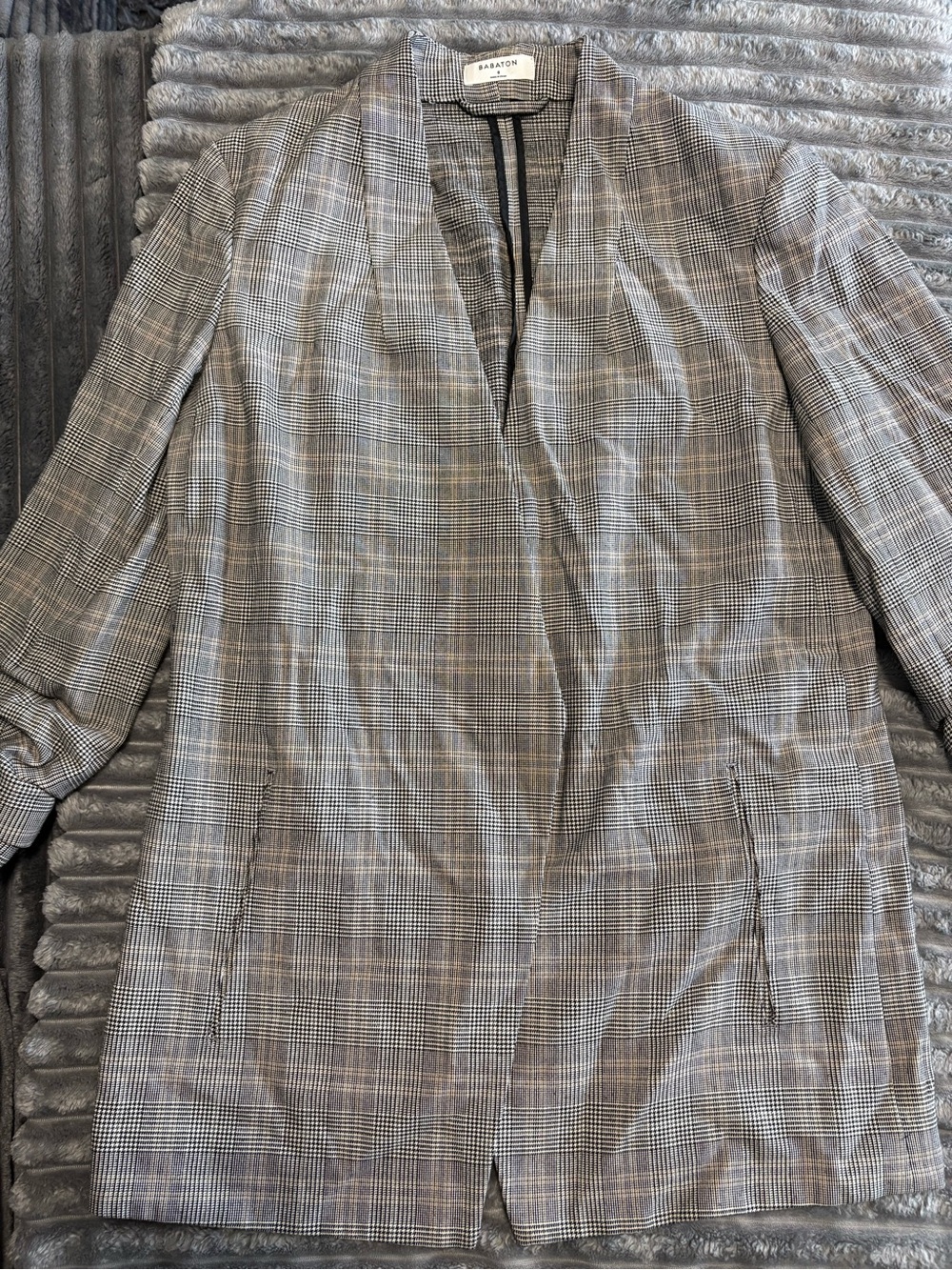Babaton Black & White Houndstooth Blazer